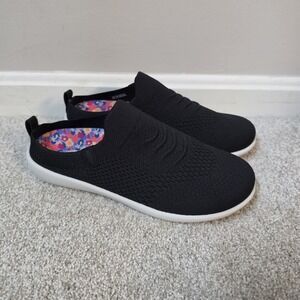 REVITALIGN Orthotic Arch Support Memory Foam Slide Mules Black Womens 9 NEW